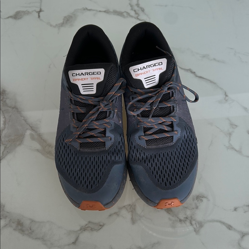 Under Armour Black and Gray Athletic Shoes with Mesh Upper